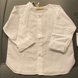 Clearance - Babe & Tess Simple White Button Down